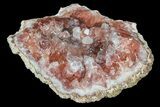 Lustrous, Pink Amethyst Geode Section with Calcite - Argentina #113332-1